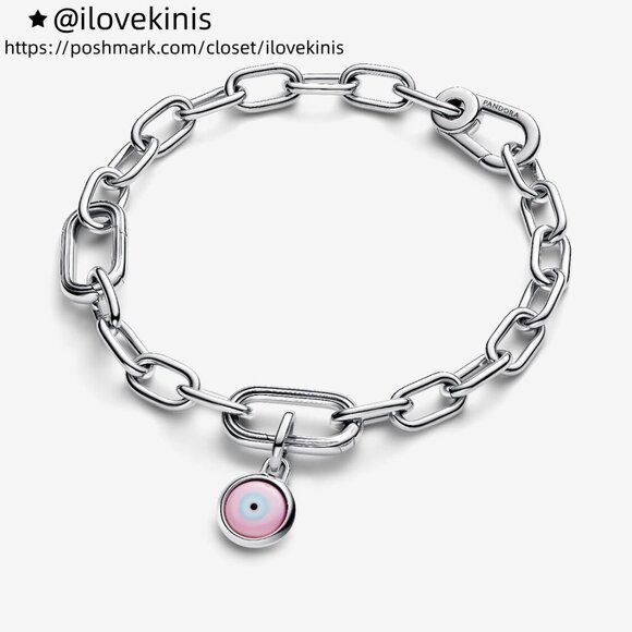 Pandora Engravable Evil Eye Murano Glass Mini Dangle Charm - Picture 4 of 5